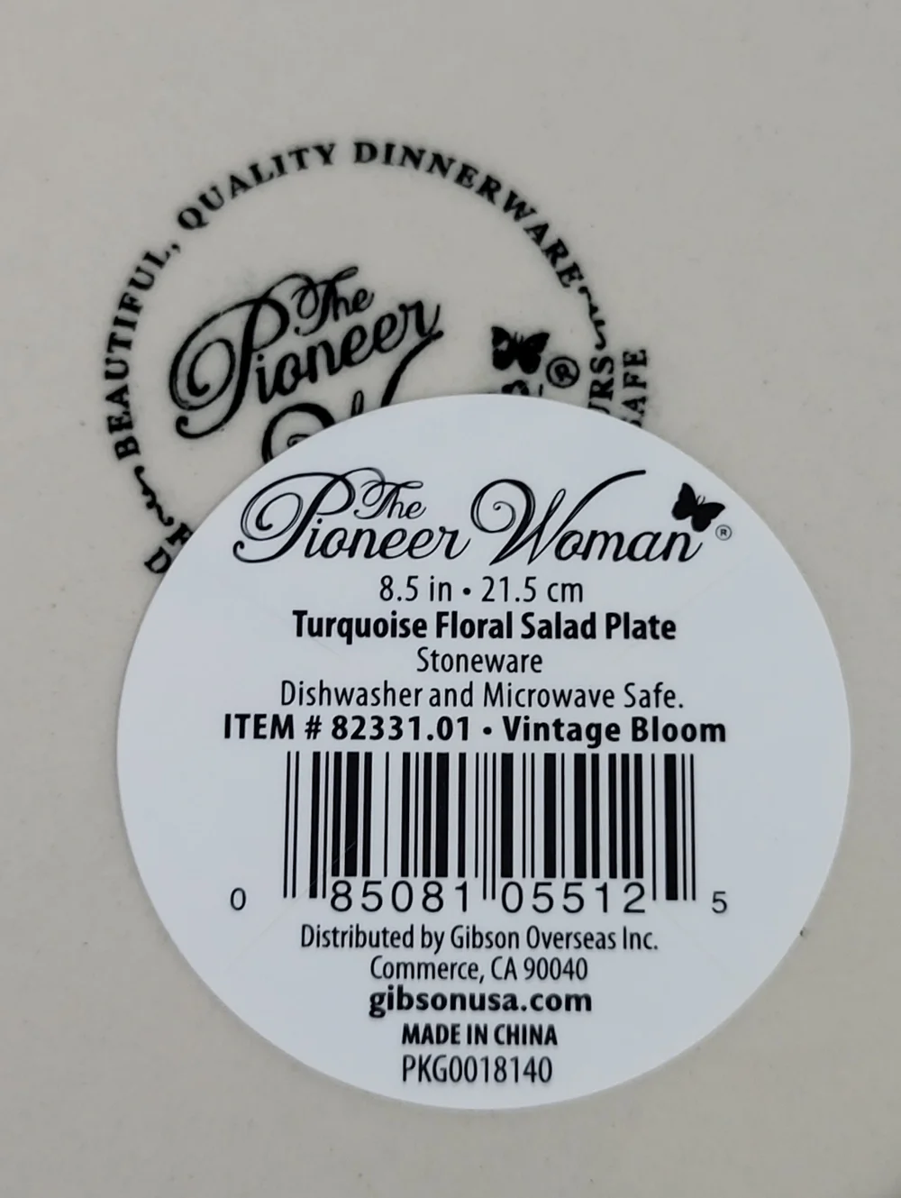 2-Pc The Pioneer Woman Bowl & Plate Vintage Bloom Salad Dessert Soup Cereal NEW